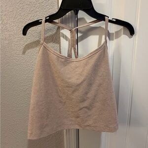 Beyond Yoga Neutral Beige Strappy sports bra top